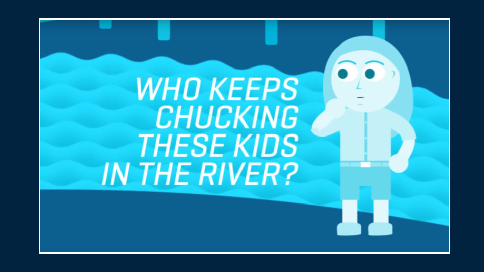 Upstream - kids in river